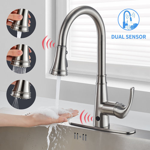 Cobbe Pull Down Touchless Kitchen Faucet & Reviews Wayfair